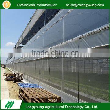 Factory price irrigation system glass and polycarbonate greenhouses