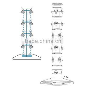 Vertical Column Hydroponic Aeroponic Planting System AEROPONIC TOWER photo-3