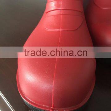 Red Safety Shoes Pvc Work Boots photo-5