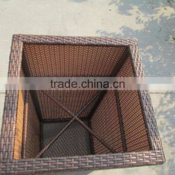 Rattan Boxes Wicker Planter Flower Pot photo-6
