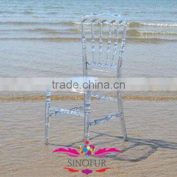 Made in SINOFUR stackable resin pc wedding napoleon chair