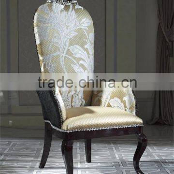 Exquisite Trim Rectangle Long Dining Table and Chair Set, Regancy Dining Table Set With High Back Chair photo-5