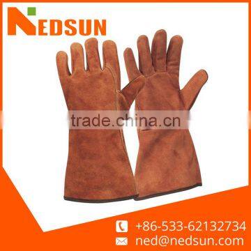 Customized UEM cow split protection leather gloves for welder