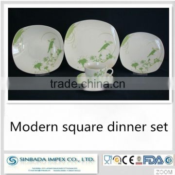 with 10 years export experience modern square dinner set as 2015 new product