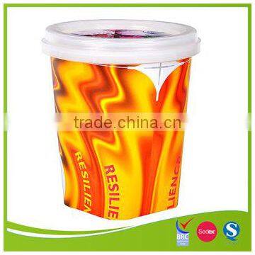 IML pp plastic cup for yogurt with lid