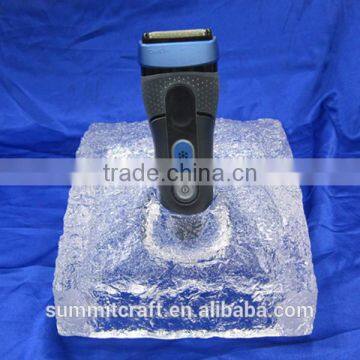 Shaver Cosmetic Product Table Display Stands Acrylic Ice Block photo-2