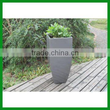 FO-288 Tall Square Decorative Fiberglass Flower Planter Pots photo-3