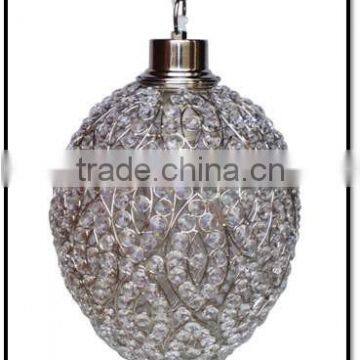 Modern decorative Nickle plated crystal Pendant light