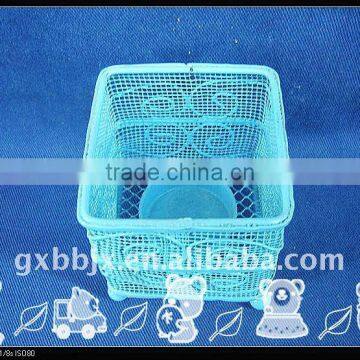 Blue Iron Wire Square Decorative Candle Hoder Crafts