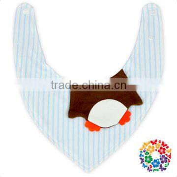 Blank Baby Bib With Bow Cute Triangle Baby Bibs Stripe Baby Bibs With Animal photo-3