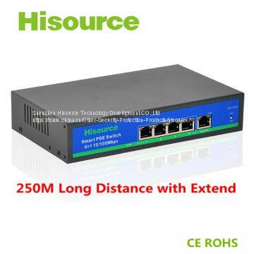 Hisource 4+1 Built-in 250m Long Distance POE Switch for Mikrotik/UBNT Wifi AP CPE Router photo-4