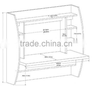 MDF Wood Table Multiple Functions Home Furniture Wall Mounted Desk Living Room Computer Wall Mounted Desk photo-4