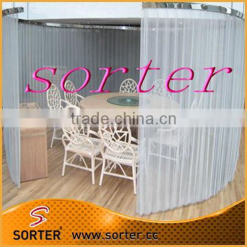 Salon partition decorative aluminum wire mesh metallic curtain