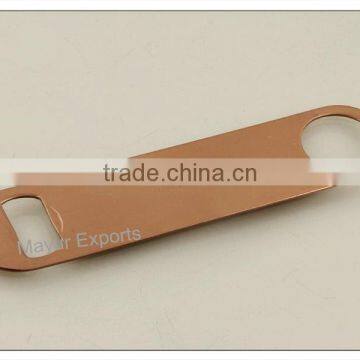 Stainless Steel Bottle Opener with Copper Finish