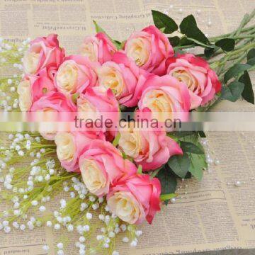 FLS012-3 artificial flowers import from china for wedding decoraiton cheap artificial rose flowers