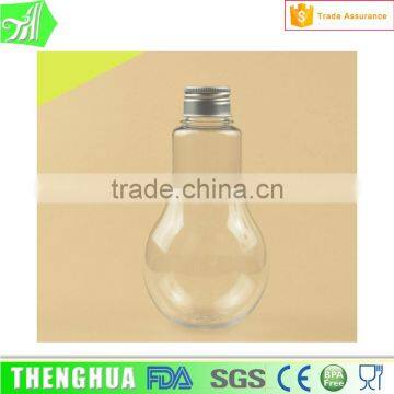 Light Bulb Plastic Bottle 50ml PET Beverage Bottle For Juice, Yogurt