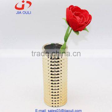 2016 Quality Round Plating Ceramic Flower Vase, Gold Vase, Red Vase photo-5