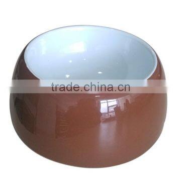 8.9" Custom Blue Color Ceramic Dog Bowl photo-4