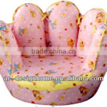 PINK PU/WOODEN KID ONE SEAT HAND SOFA