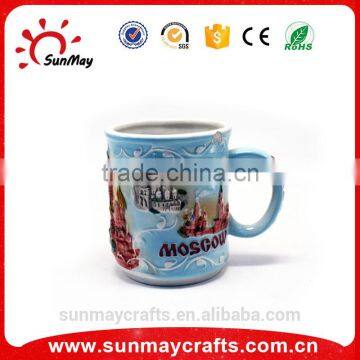 Wholesale custom high quality Russia MOCKBA souvenir ceramic cup for sale