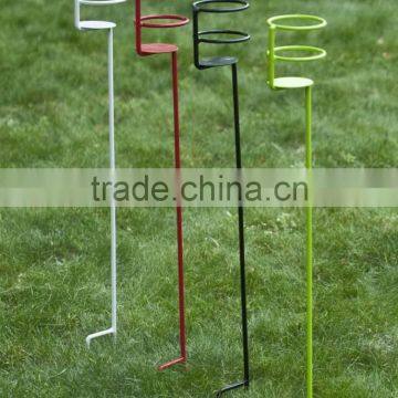 Outdoor Beach Sand Lawn Beverage Cans Stakes Holder 4PCS Different Colors Per Set photo-3