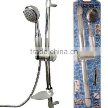 Adjustable shower set with sliding bar