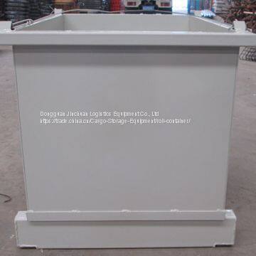 Fire Resistant Full Steel Pallet Box / Bulk Cages For Conveying