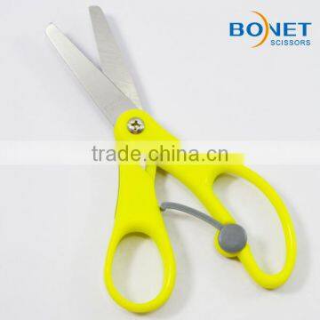 SSC0025 5" School Yellow Transparent Stationery Children Scissors With Name Card photo-4