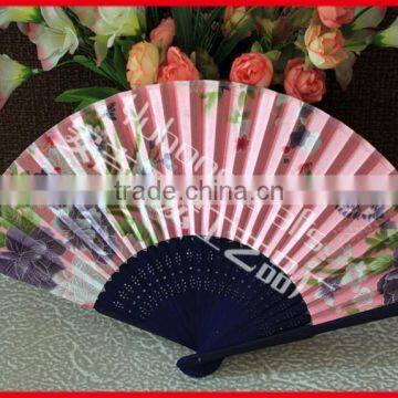 The Existing Fabric Folding Fan With Bamboo Ribs photo-3