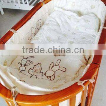 Best Selling Classic Wood Round Baby Crib photo-3