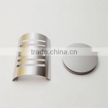 Customized Logo 6pcs Stainless Steel Coffee Cup Coaster Set With Holder photo-4