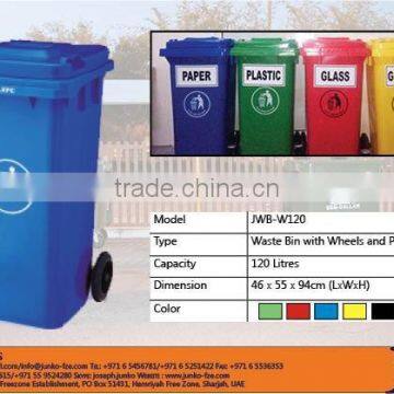 Colour coded waste bins