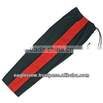 8 OZ Karate Pant / Trouser 100% Cotton Black with Red Strip