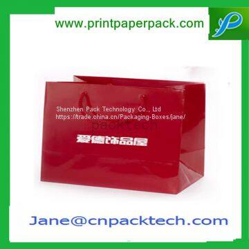 Customized Printing Paper Gift Bag Carrier Handbags Shopping Bag photo-3