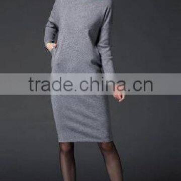 2016 Women Autumn Midi Long Sweater Knitted Wear Wrap Long Sleeve Slim Thin Pullover Skirts photo-4