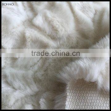 High Quality Artificial Rabbit Fur Pattern White Soft Fake Fur