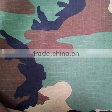 65 Polyester/35 Cotton water resistant camo ripstop fabric