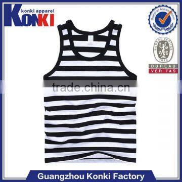 custom dri fit 100 cotton stripe men loose tank top hot fashion