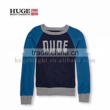 Round Neck Long Sleeve Kintted Sweaters For Boys