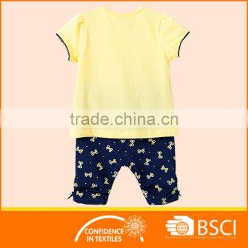 Infant Clothes Short Sleeve Shirt+ Printing Legging Baby Sets photo-2