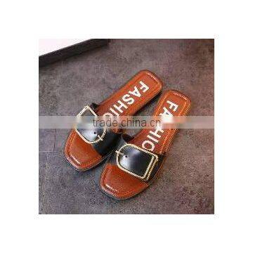 Low Moq Summer Flat Slipper Shoes for Ladies Cheap Wholesale Surplus Stock photo-2