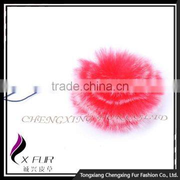 CX-A-54F Hand Made Wholesale Fur Flower Mobile Phone Charm Keychain photo-3