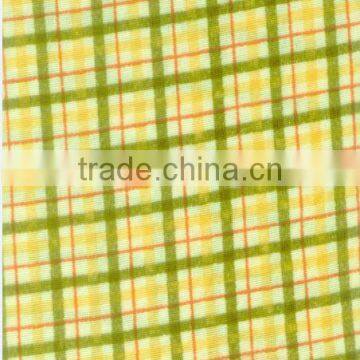 FDY 150D/96F yellow check printed polar fleece