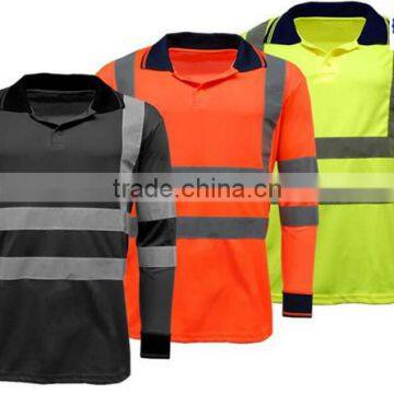 Wholesale high quality reflective safety polo shirt