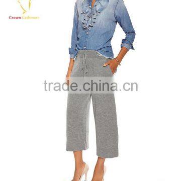 Long Lady 100 Cashmere Pants With Two Front Pockets photo-2