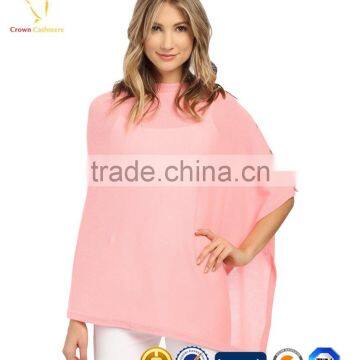 Pink Lovely Lady Cashmere Knitted Poncho Shawls photo-4