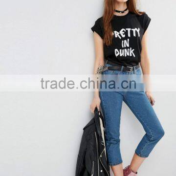 Latest Design Custom Girls T Shirt New Fashion t Shirt Word Print photo-4