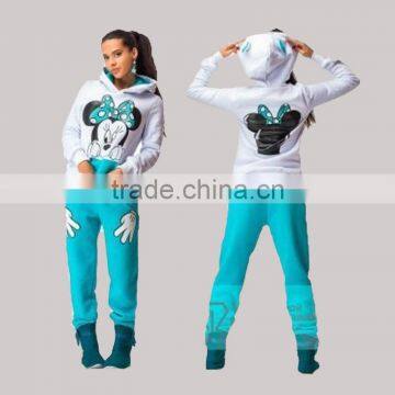 2016 Hot Selling Casual Sportswear Cute Micky Mouse Printed Hooded Long-sleeved Suit Tenue Sportwear photo-3