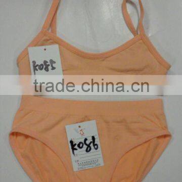 plain color seamless ladies underwear bra and brief set