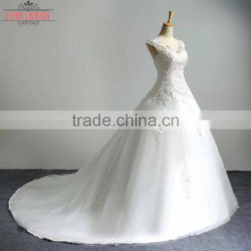 2017 Lace Beaded Ball Gown Wedding Dress photo-2